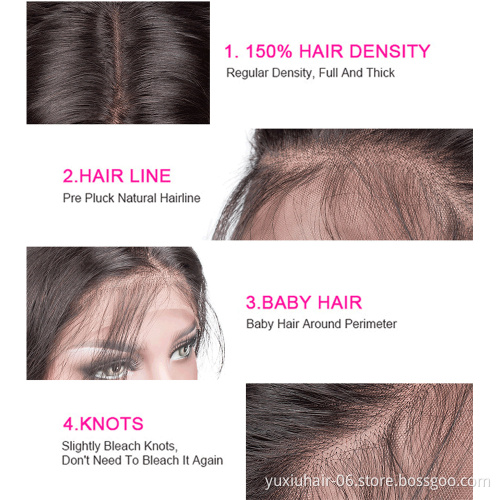 30inch Deep Wave Virgin Human Hair wigs Lace Frontal Wig Cuticle Aligned Hair Pre Plucked With Babyhair wigs For Black Women